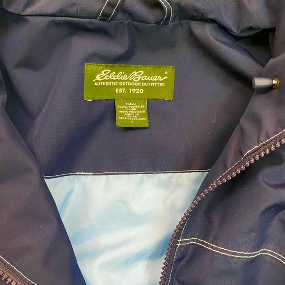 Eddie Bauer Hooded Mid Length Wind Breaker - Picture 9 of 9